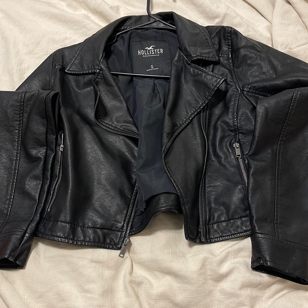 Hollister faux leather jacket